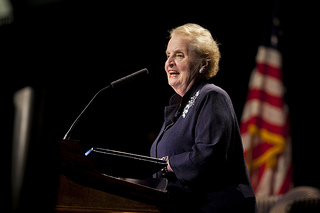 Madeleine Albright speaking to students at Georgia Southern University/Photo: Georgia Southern University