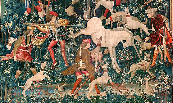 Detail from The Unicorn Defends Itself (The Cloisters)