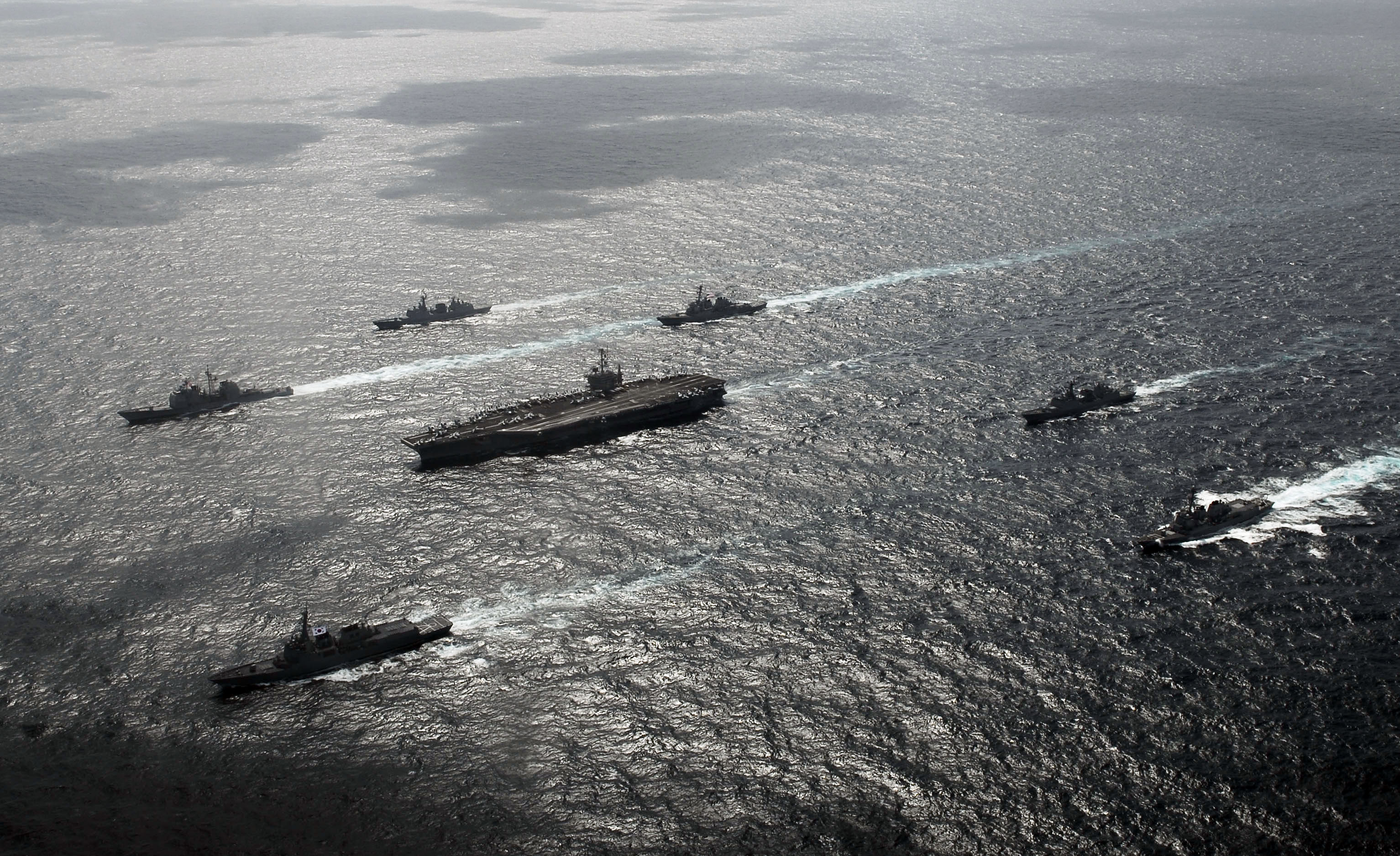 US Navy ships in the 2016 Key Resolve Foal Eagle exercise
