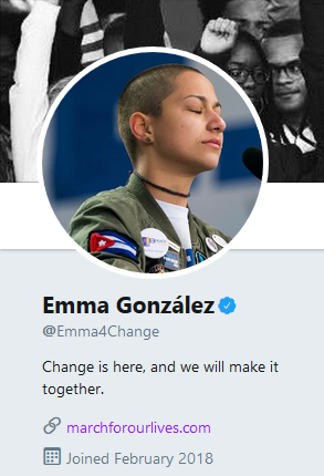 Emma Gonzalez on Twitter