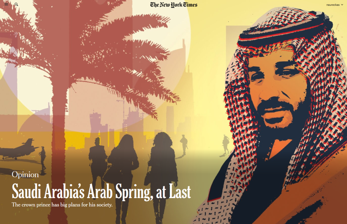 NYT: Saudi Arabia's Arab Spring, at Last