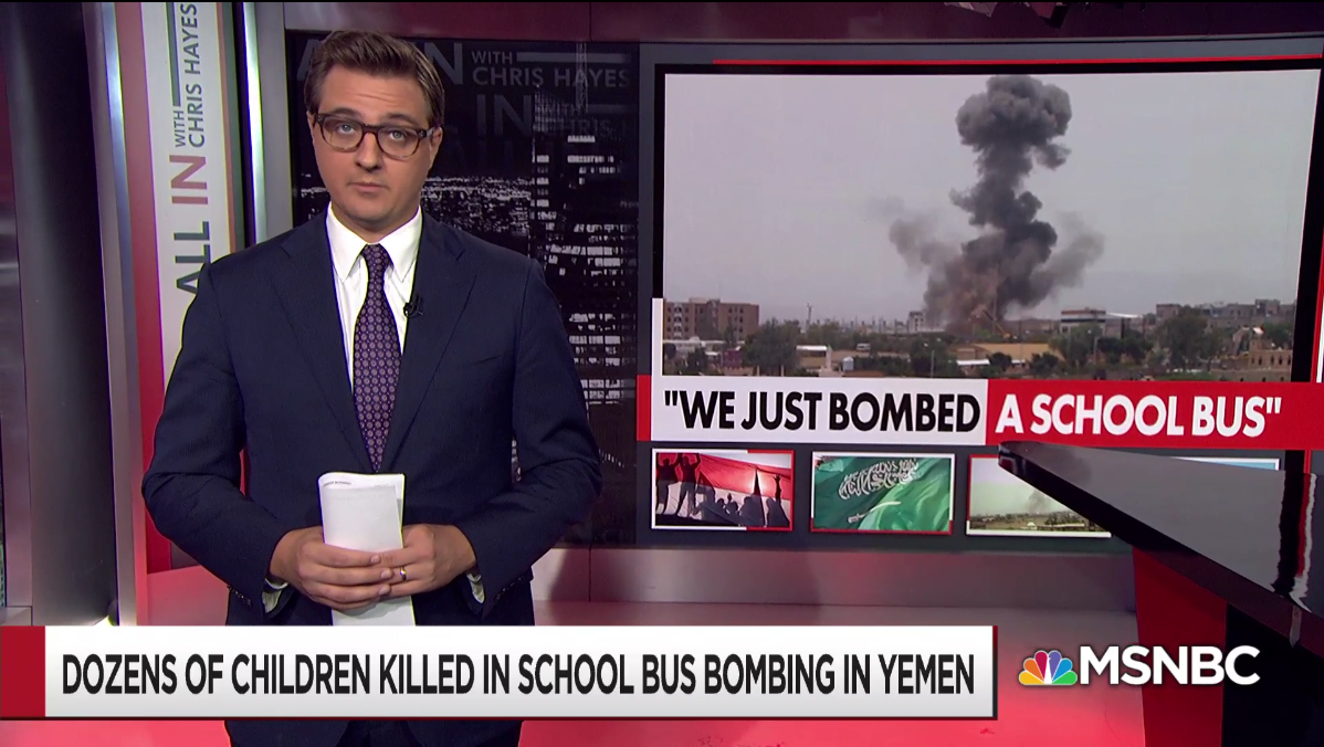 MSNBC: Dozens of Children Killed in School Bus Bombing in Yemen