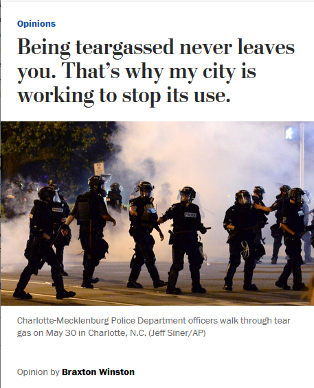 WaPo: Being teargassed never leaves you. That’s why my city is working to stop its use. 