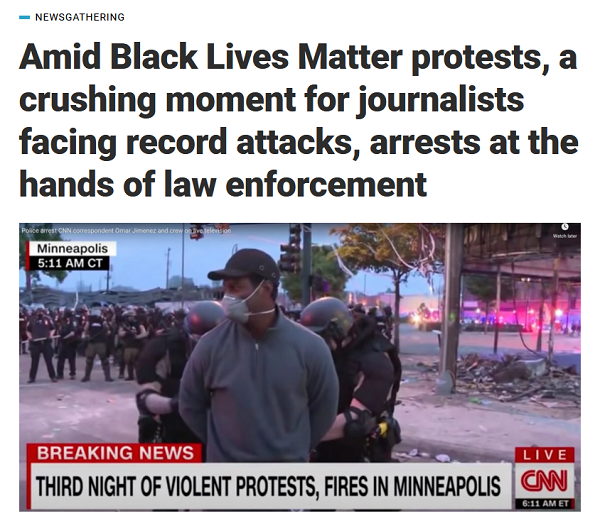 RCFP: Amid Black Lives Matter protests, a crushing moment for journalists facing record attacks, arrests at the hands of law enforcement