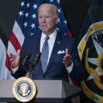 Washington Post depiction of Joe Biden talking about Covid and vaccination