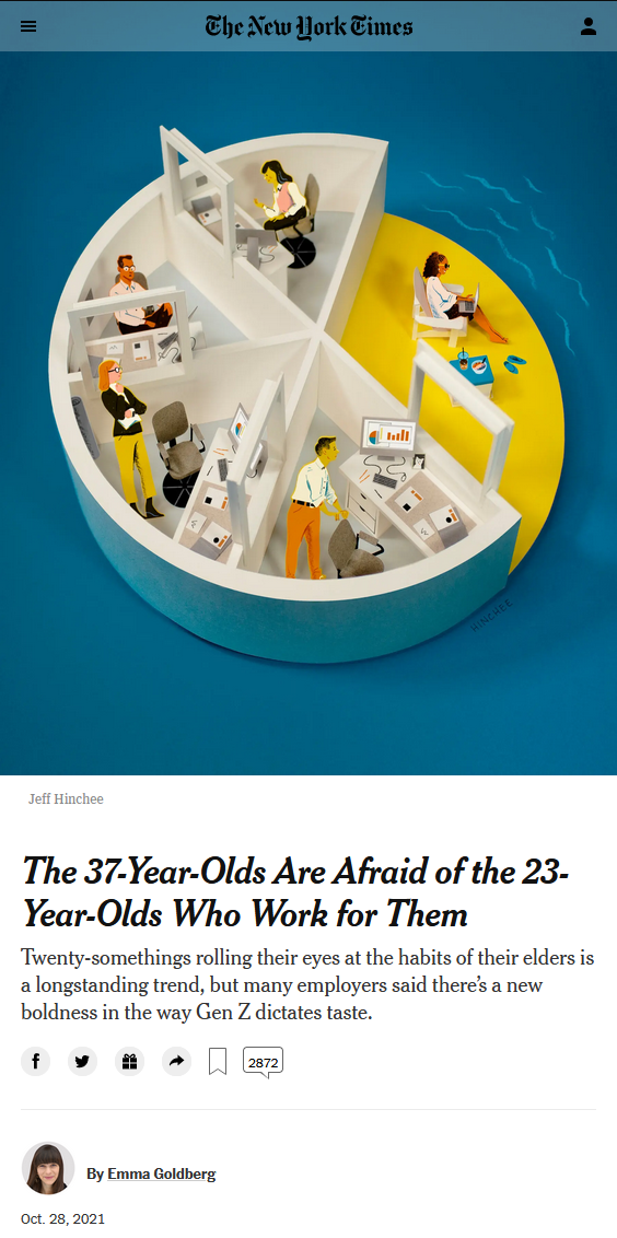 NYT: The 37-Year-Olds Are Afraid of the 23-Year-Olds Who Work for Them