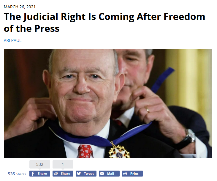 FAIR: The Judicial Right Is Coming After Freedom of the Press