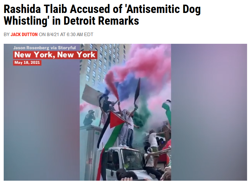 Newsweek: Rashida Tlaib Accused of 'Antisemitic Dog Whistling' in Detroit Remarks