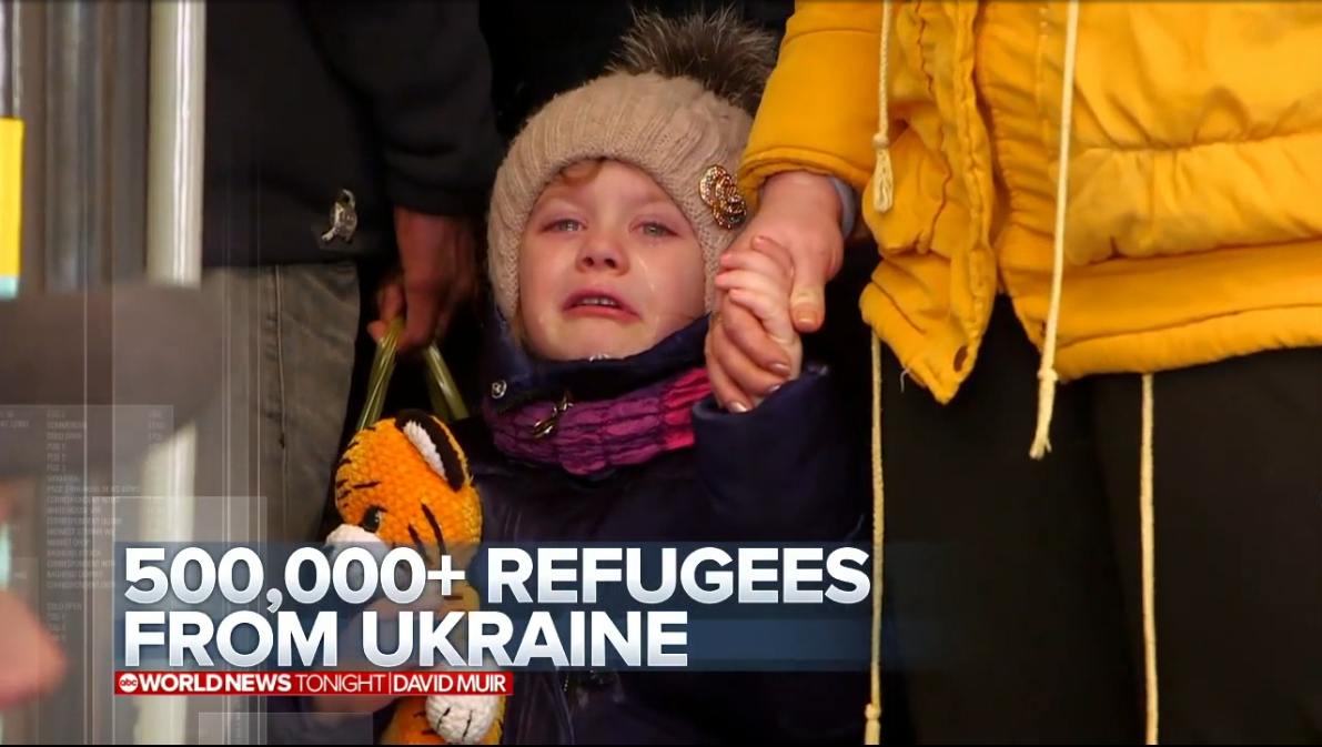 ABC: 500,000+ Refugees From Ukraine