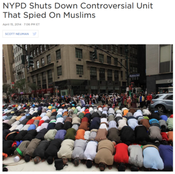 NPR: NYPD Shuts Down Controversial Unit That Spied On Muslims
