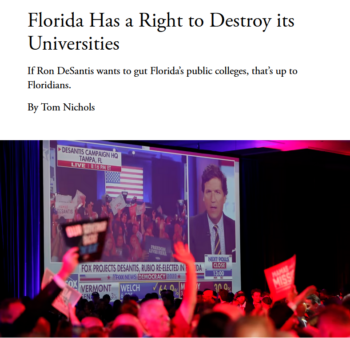 Atlantic: Florida Has a Right to Destroy its Universities