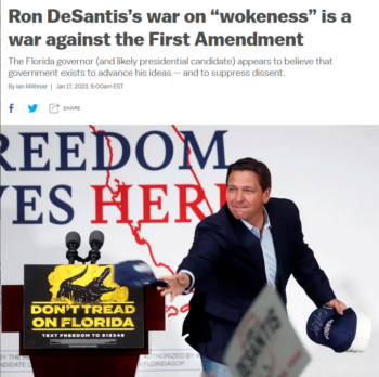 Vox: Ron DeSantis’s war on “wokeness” is a war against the First Amendment 