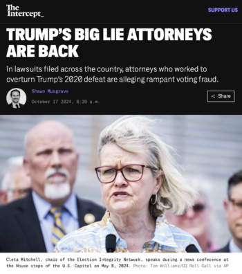 Intercept: Trump's Bie Lie Attorneys Are Back