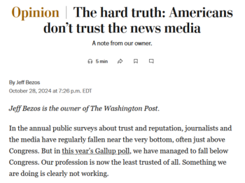  Americans don’t trust the news media