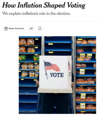 NYT: How Inflation Shaped Voting