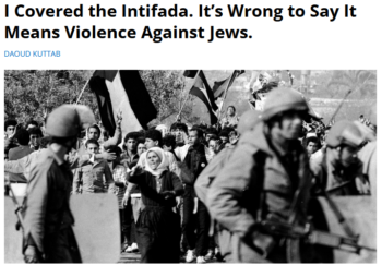 FAIR: I Covered the Intifada. It’s Wrong to Say It Means Violence Against Jews.